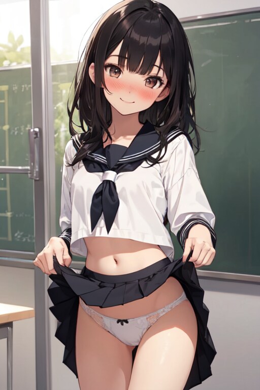 教室で・・・　チラリ
