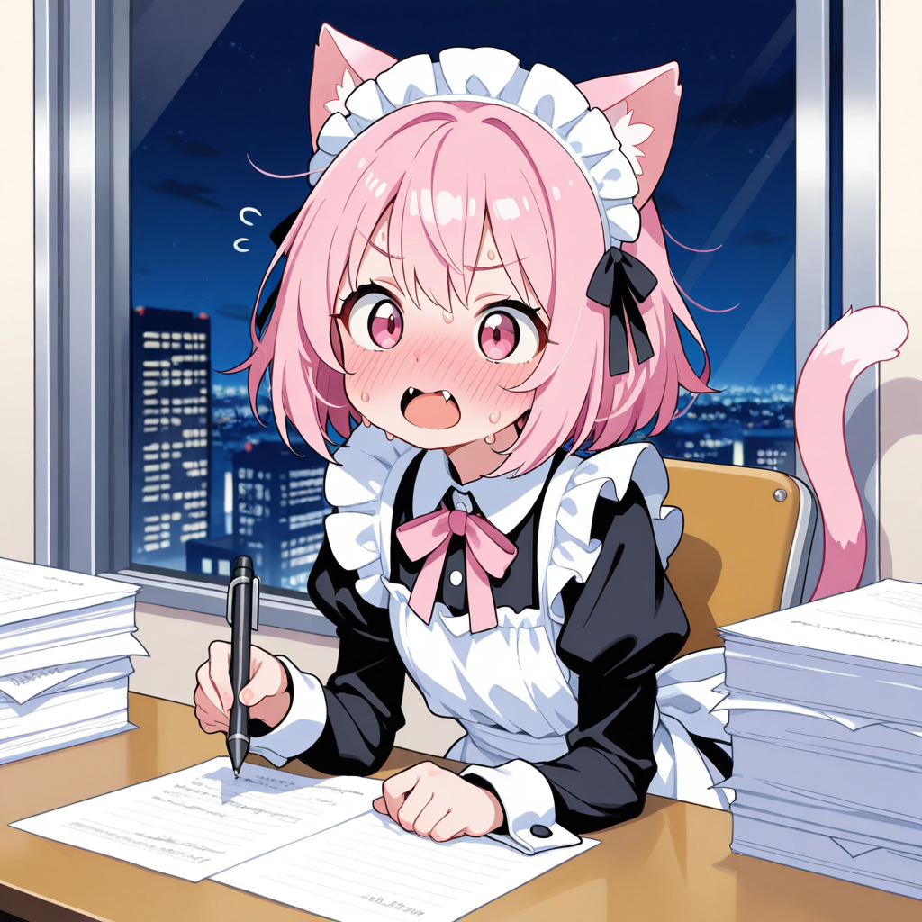 寝坊したにゃん！！