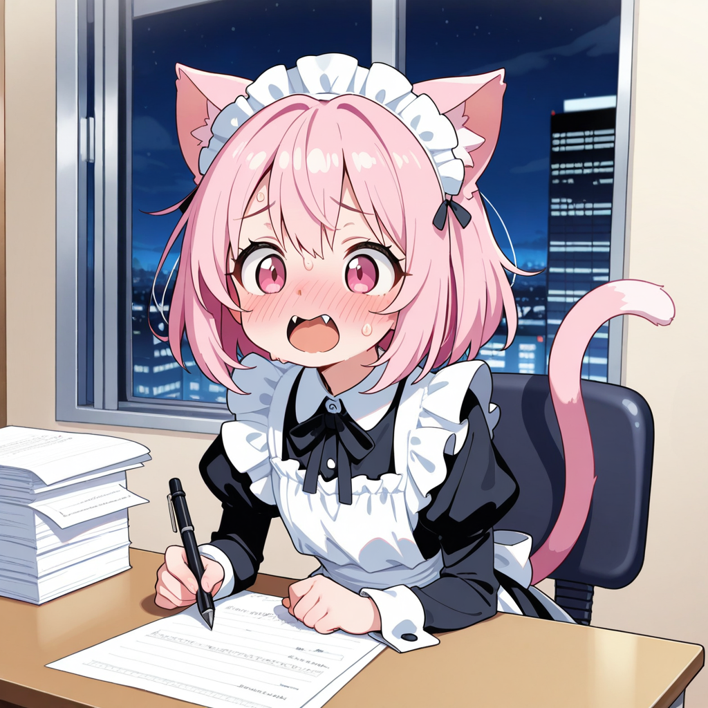 寝坊したにゃん！！