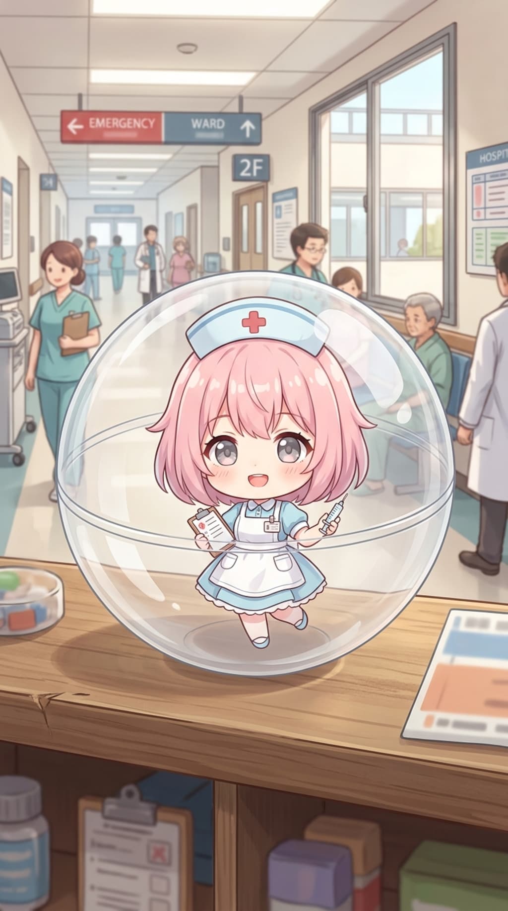 ナース服姿のSTORMちゃんをカプセルに入れたよ