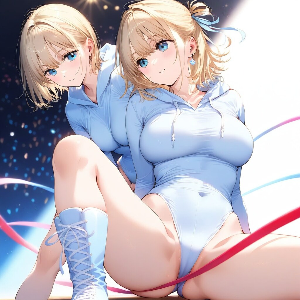金髪ショート新体操美少女