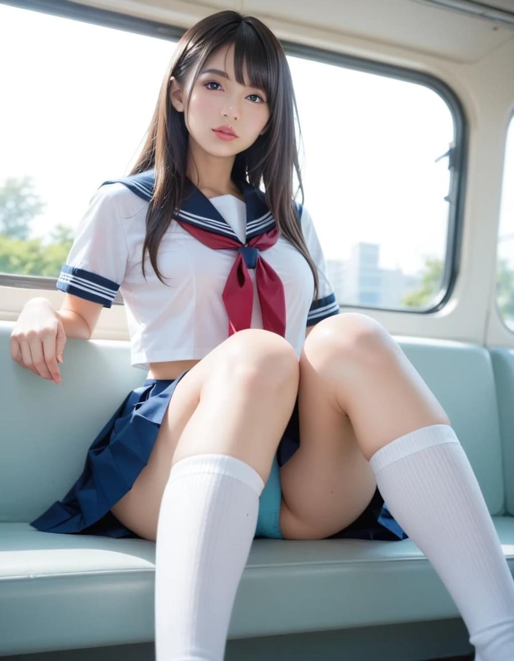 パンちら女子高生