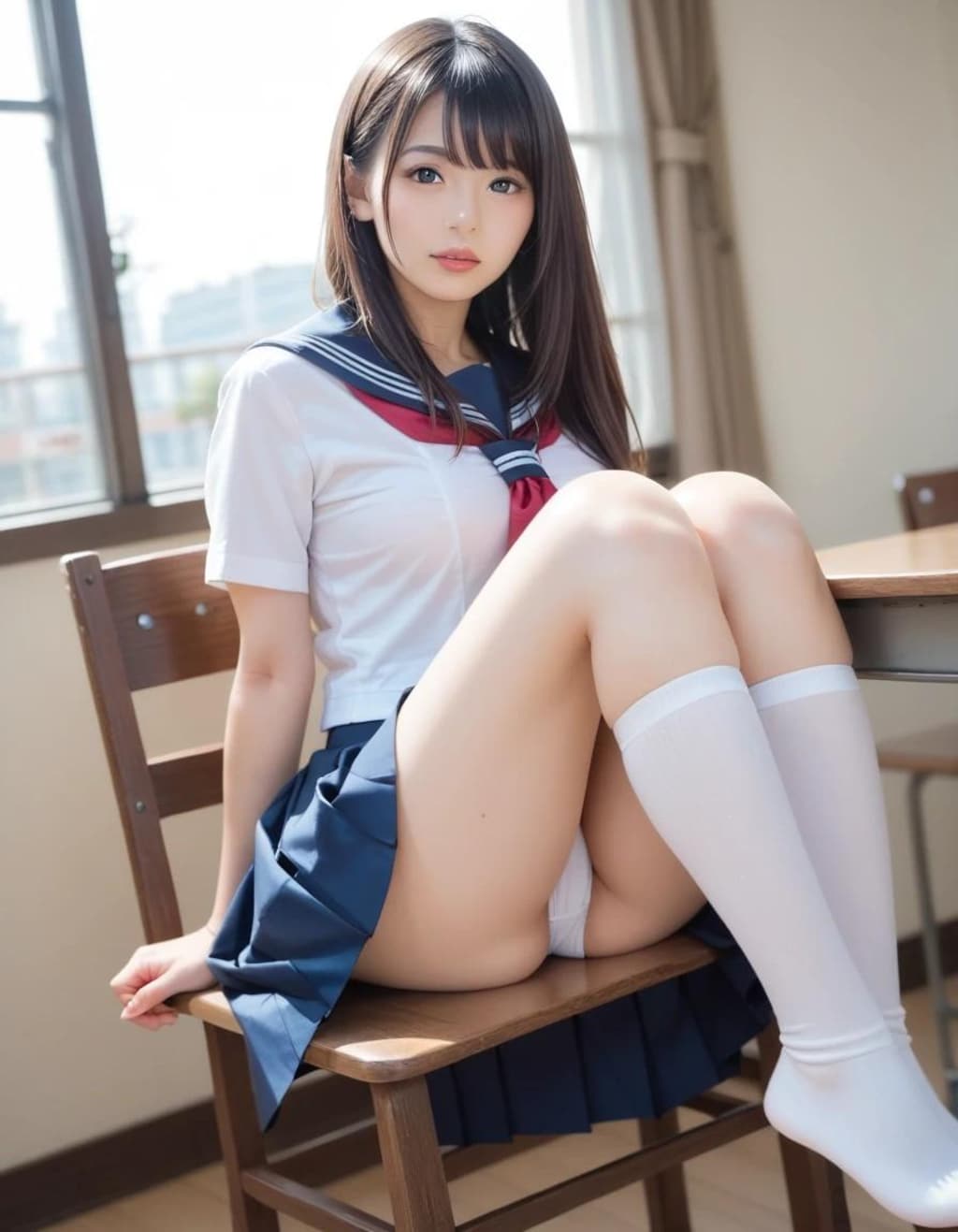 パンちら女子高生