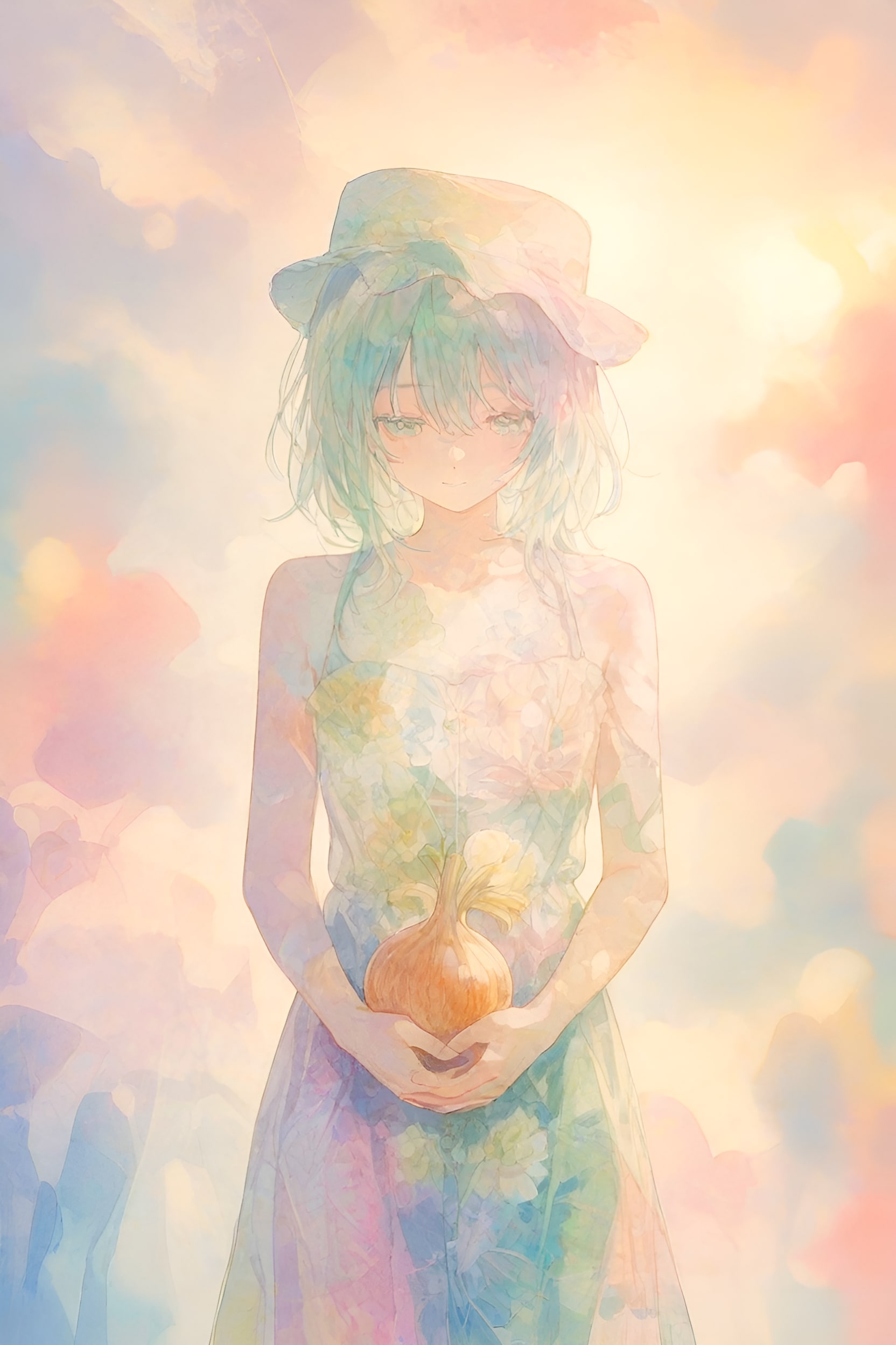 たまねぎを抱いて | の人気AIイラスト・グラビア