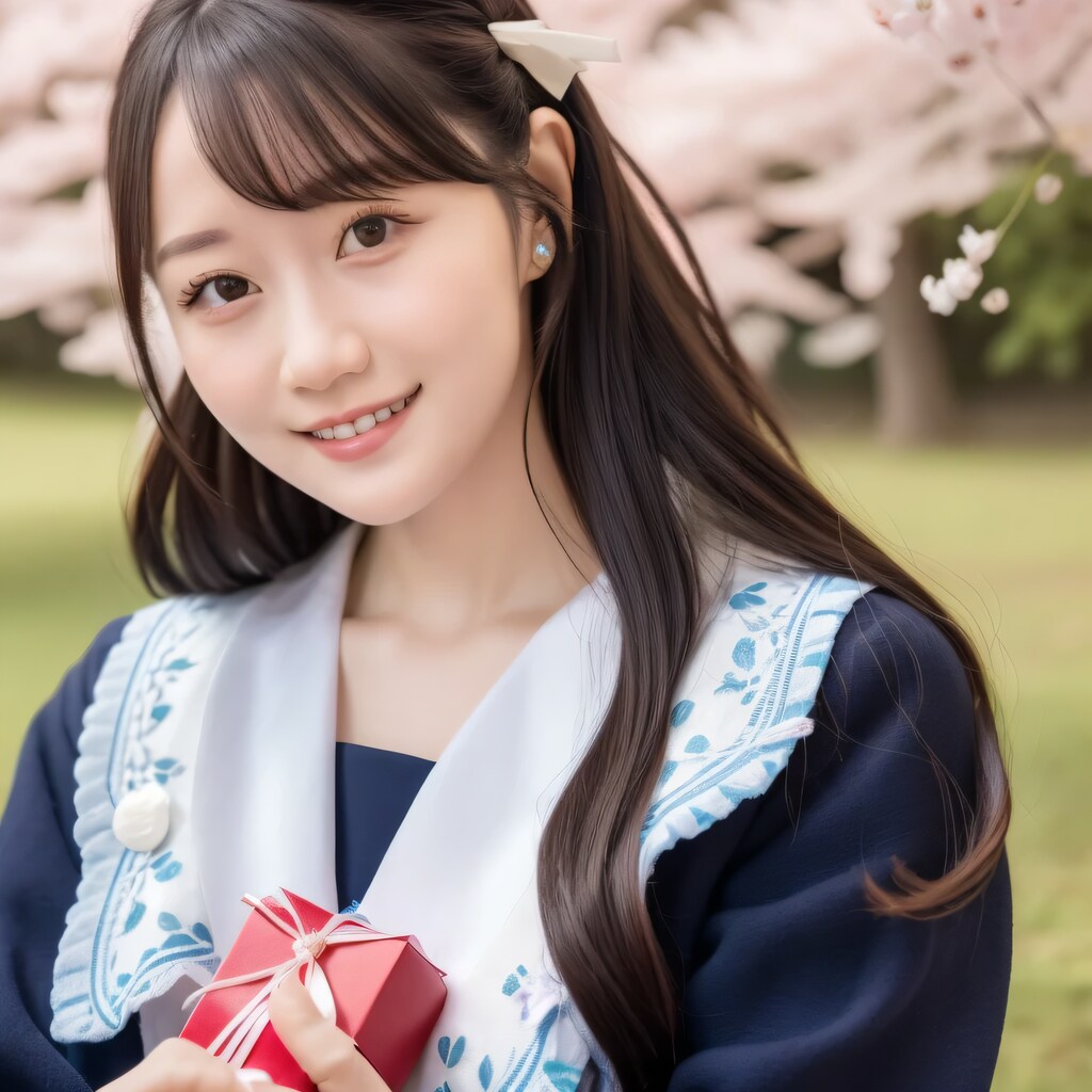 黒髪ロングで制服の美女