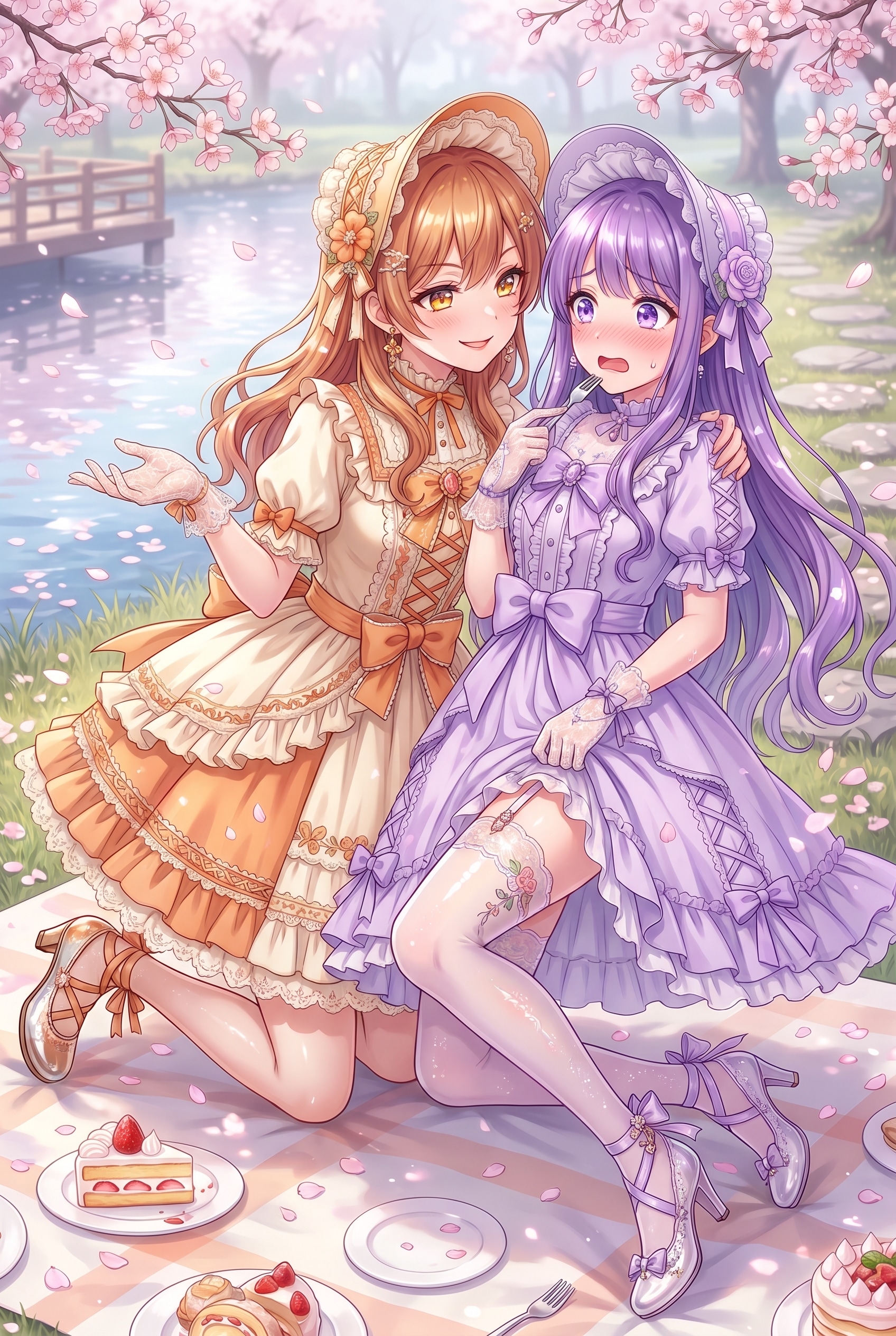 花霞の甘き戯れ | の人気AIイラスト・グラビア