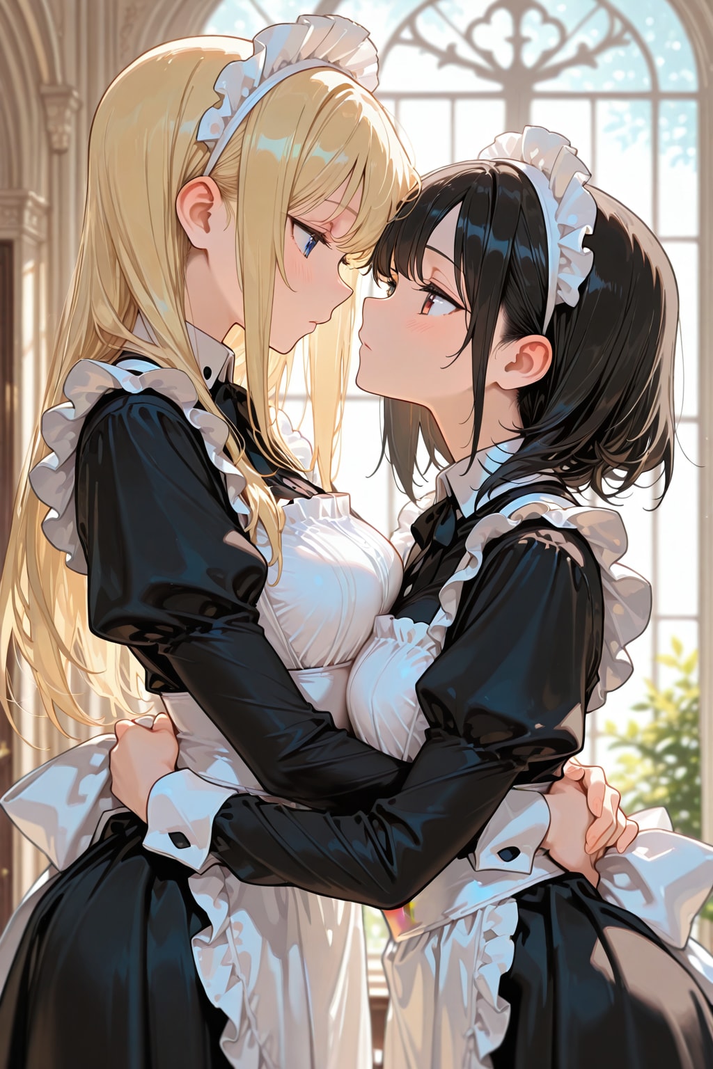 見つめ合うメイドさん | の人気AIイラスト・グラビア