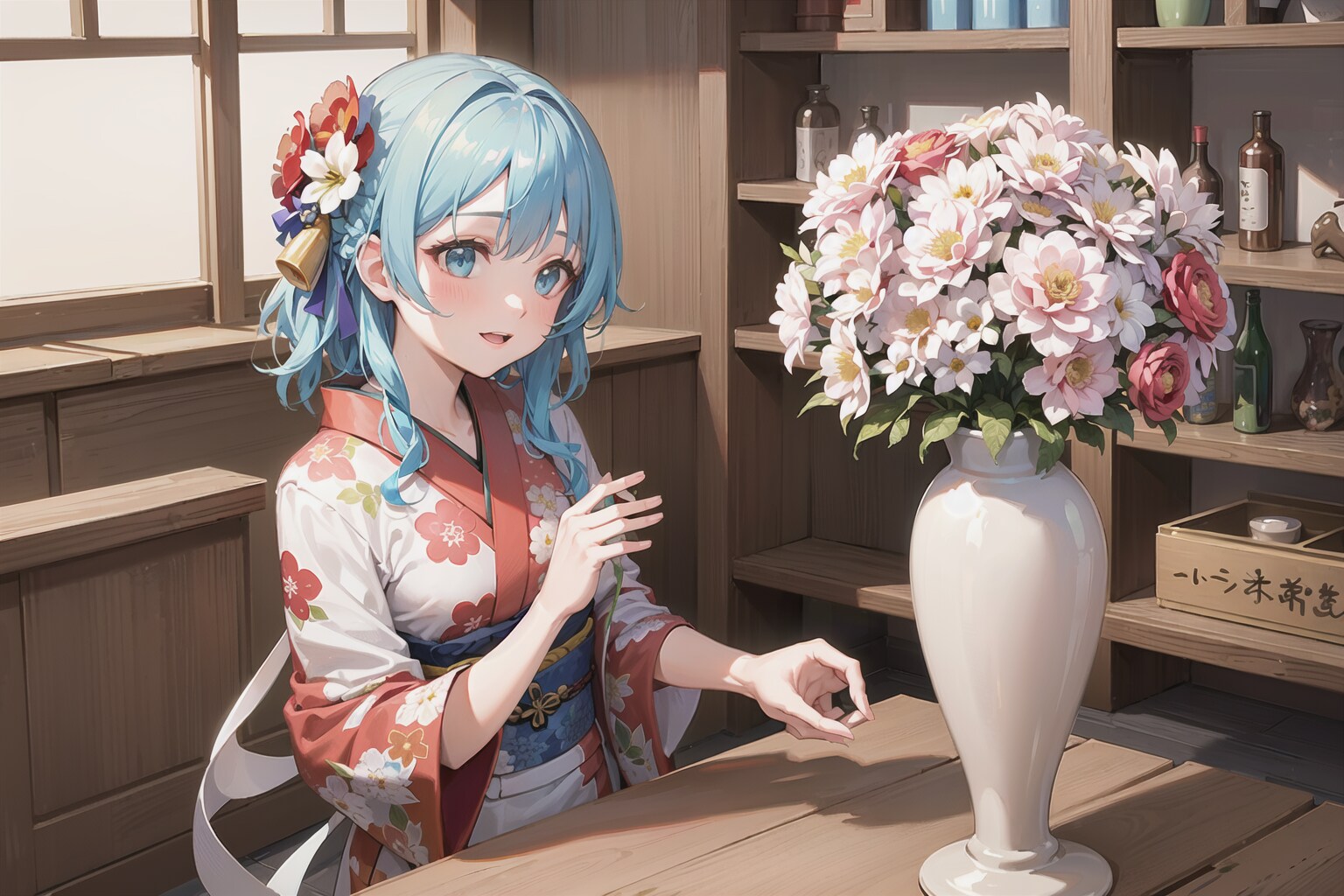 綺麗な生け花ができました