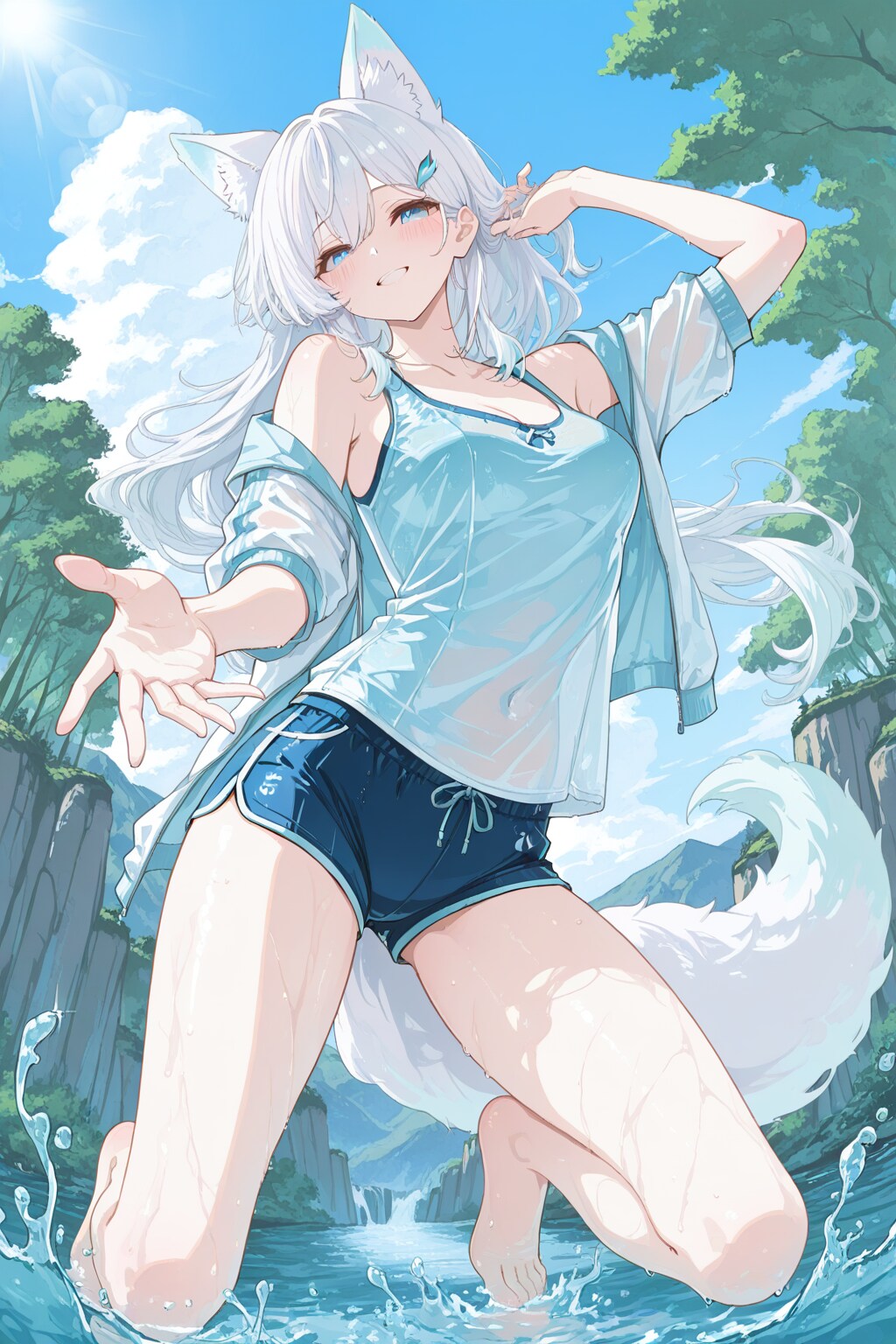 川遊びやね