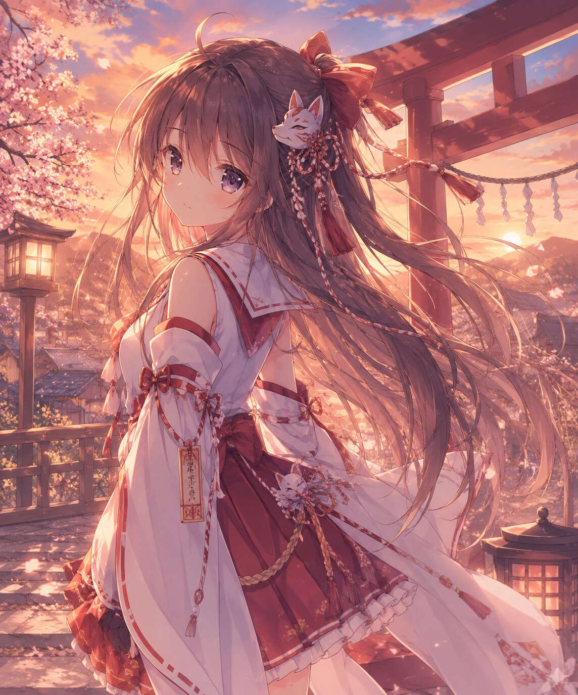 黄昏の社にて