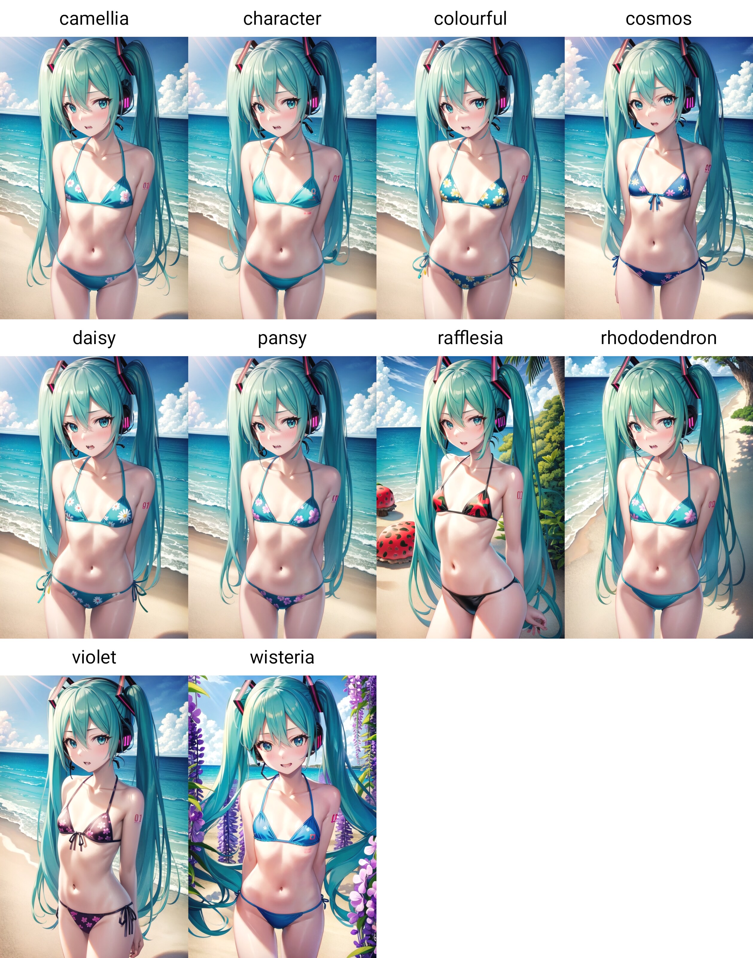 ミクさんで覚えておくビキニの柄⑦
