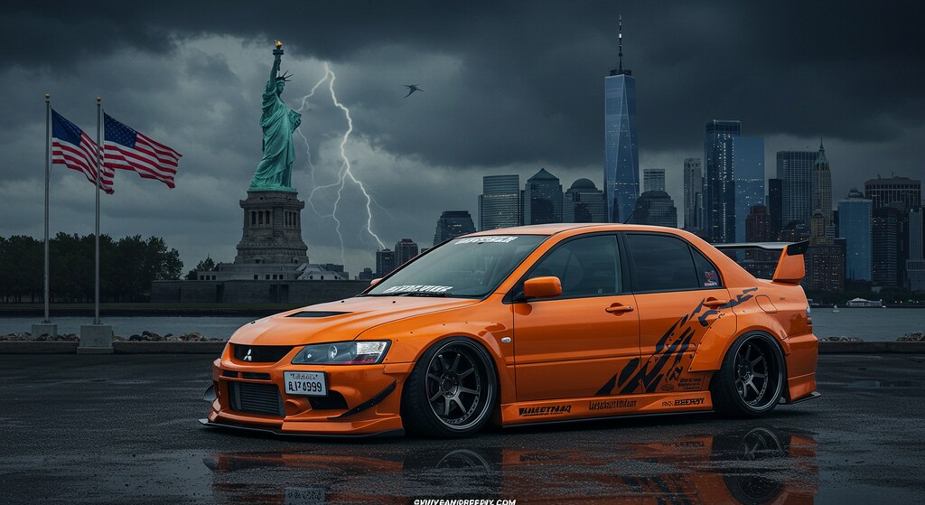 リバティーウォークランサーエボリューションのドリ車