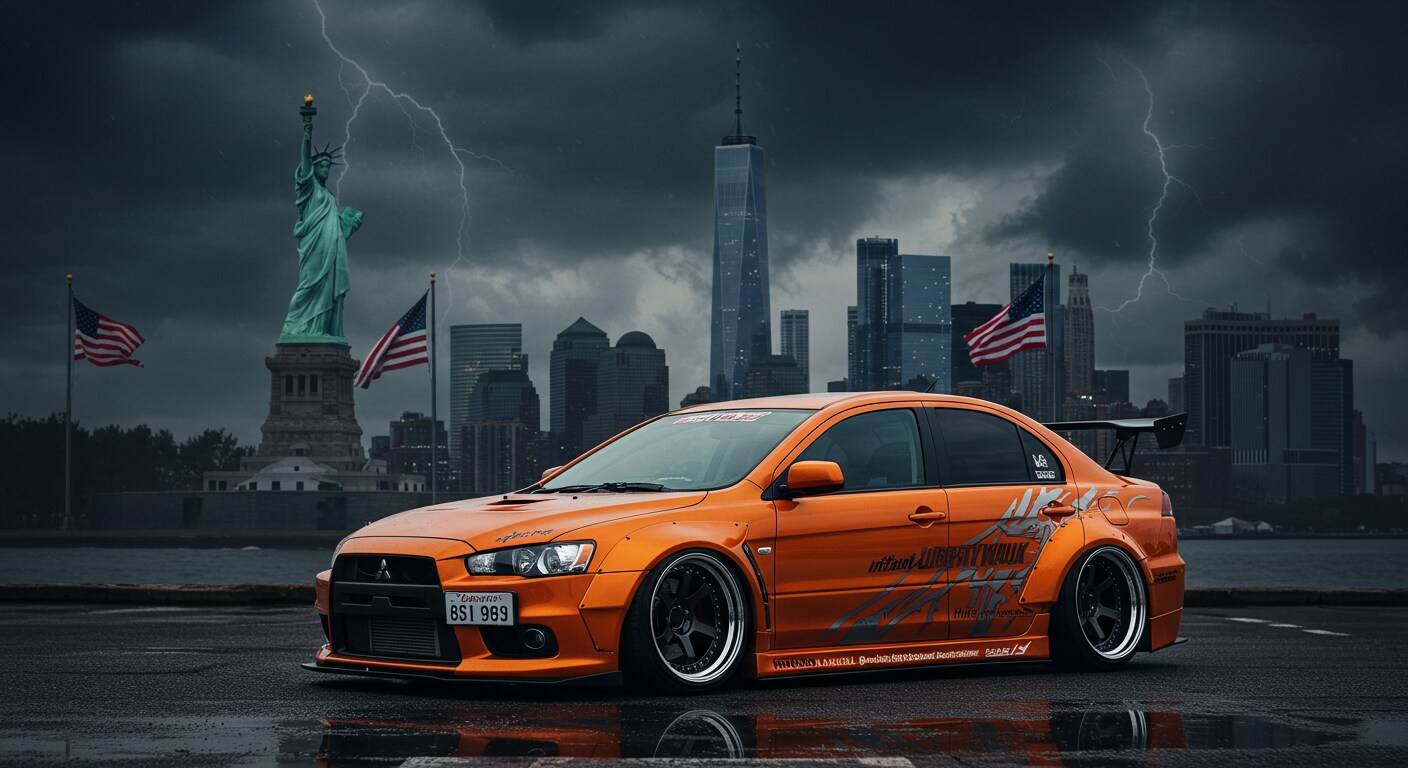 リバティーウォークランサーエボリューションのドリ車 | の人気AIイラスト・グラビア