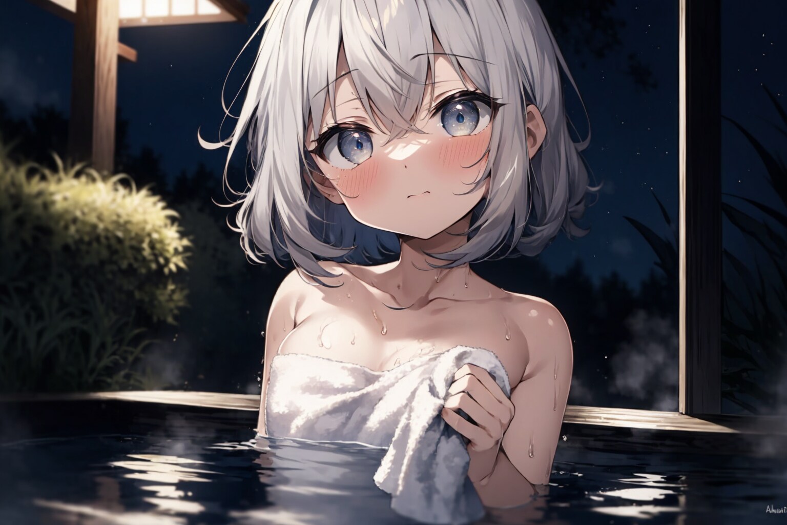 初投稿:夜の温泉