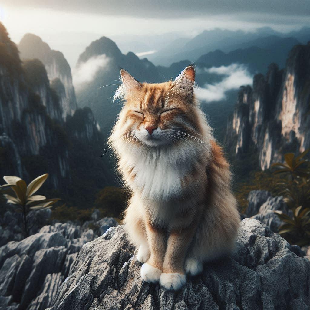 座禅する猫 | の人気AIイラスト・グラビア