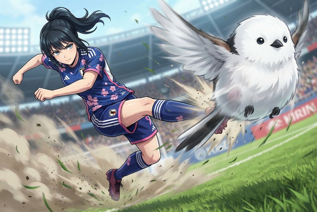 いけェ！　ノートラップランニングボレーシマエナガシュートだァ！！