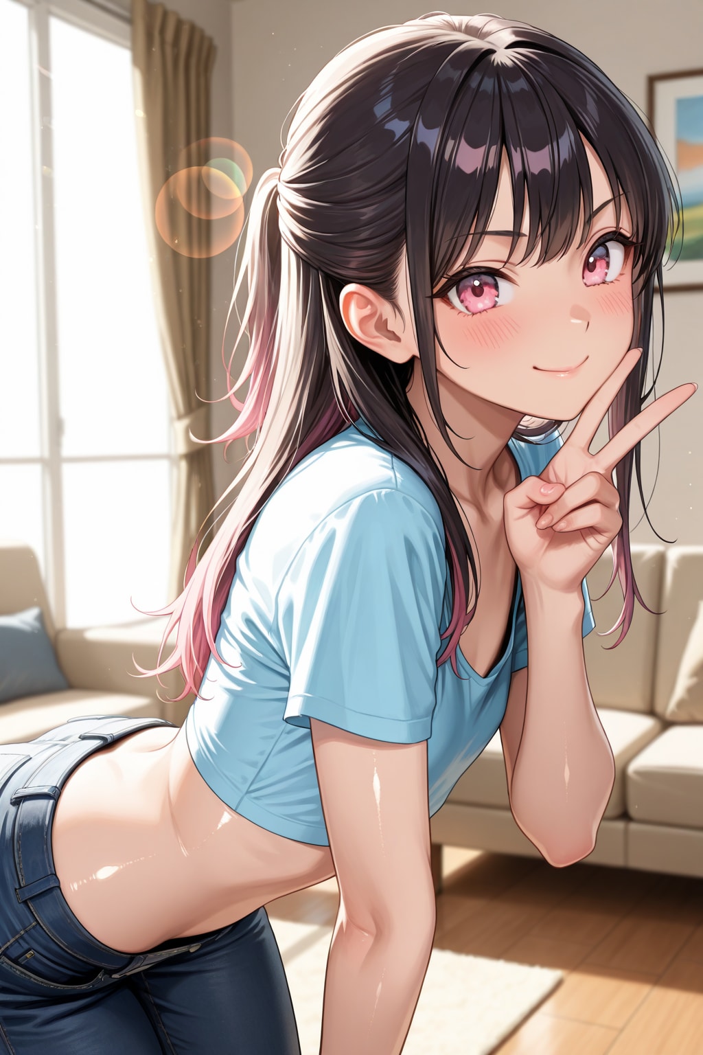 「今日はハーフアップにしてみたの♡」