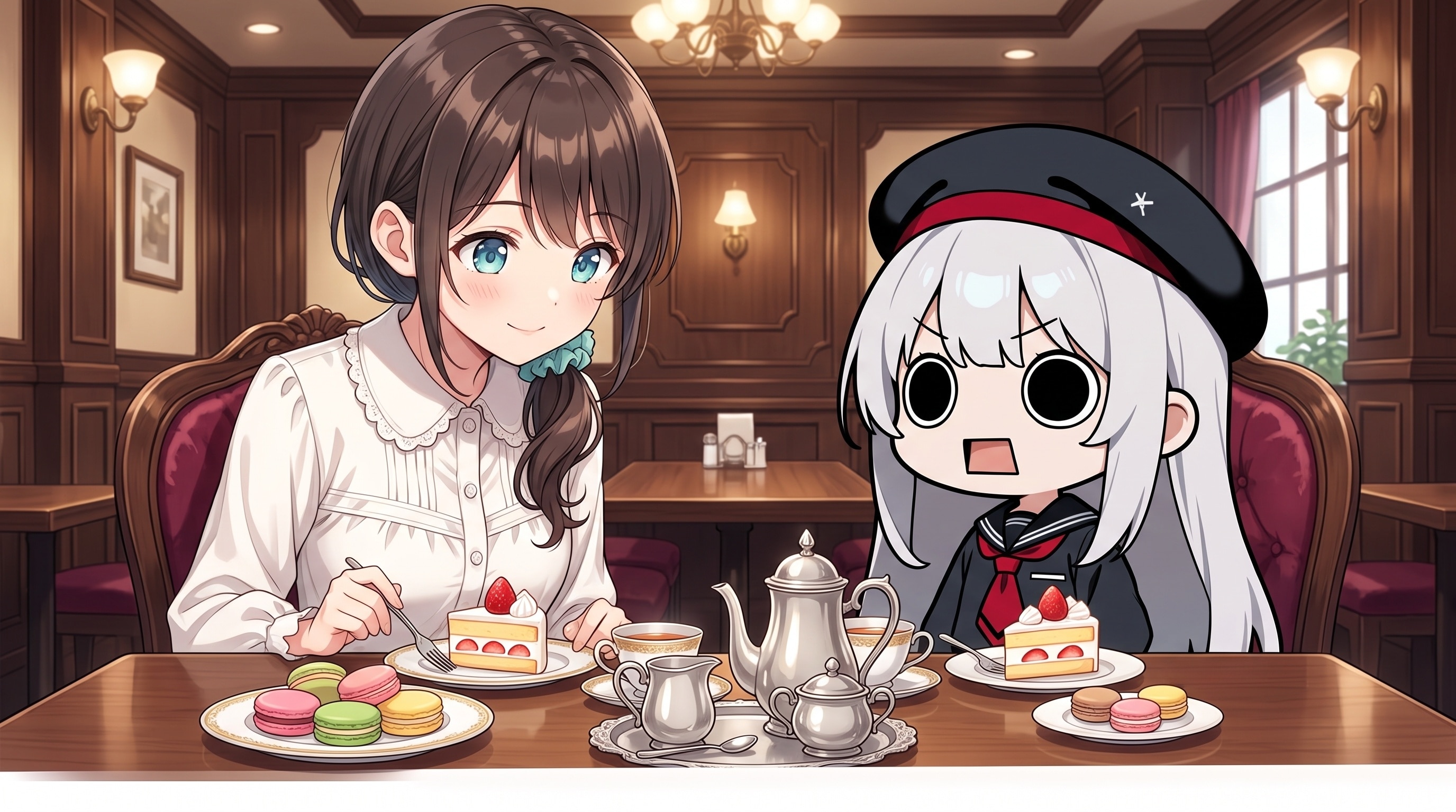 まなかさんとおやつティータイムえらいこっちゃ嬢 | の人気AIイラスト・グラビア