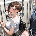 電車内で尻を痴漢されるOLのお姉さん 6枚目