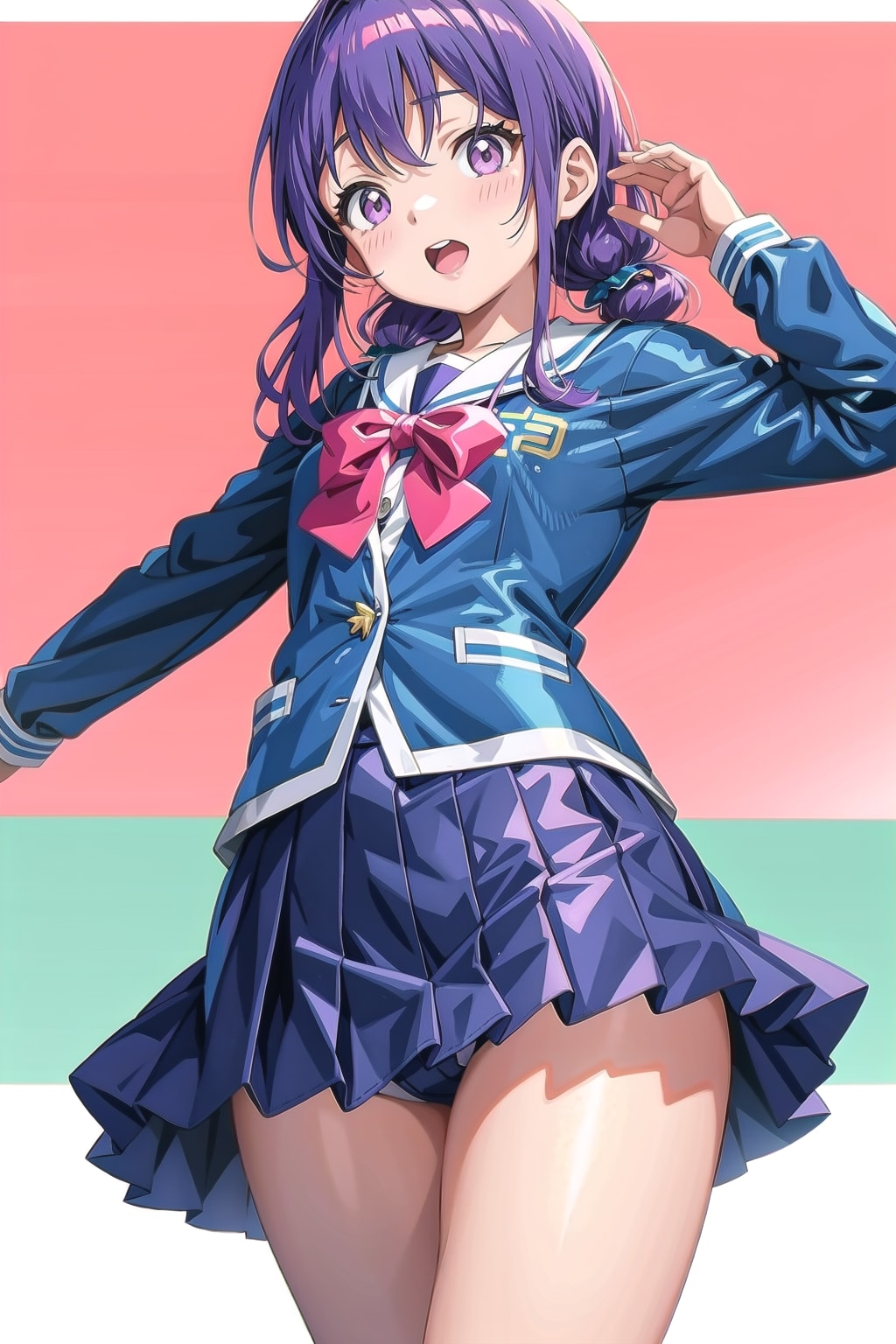 かわいい少女のセーラー服 はじまるざますよ