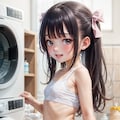 服を洗濯して待つロリ 3枚目