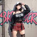 パンクファッションな二人。 2枚目