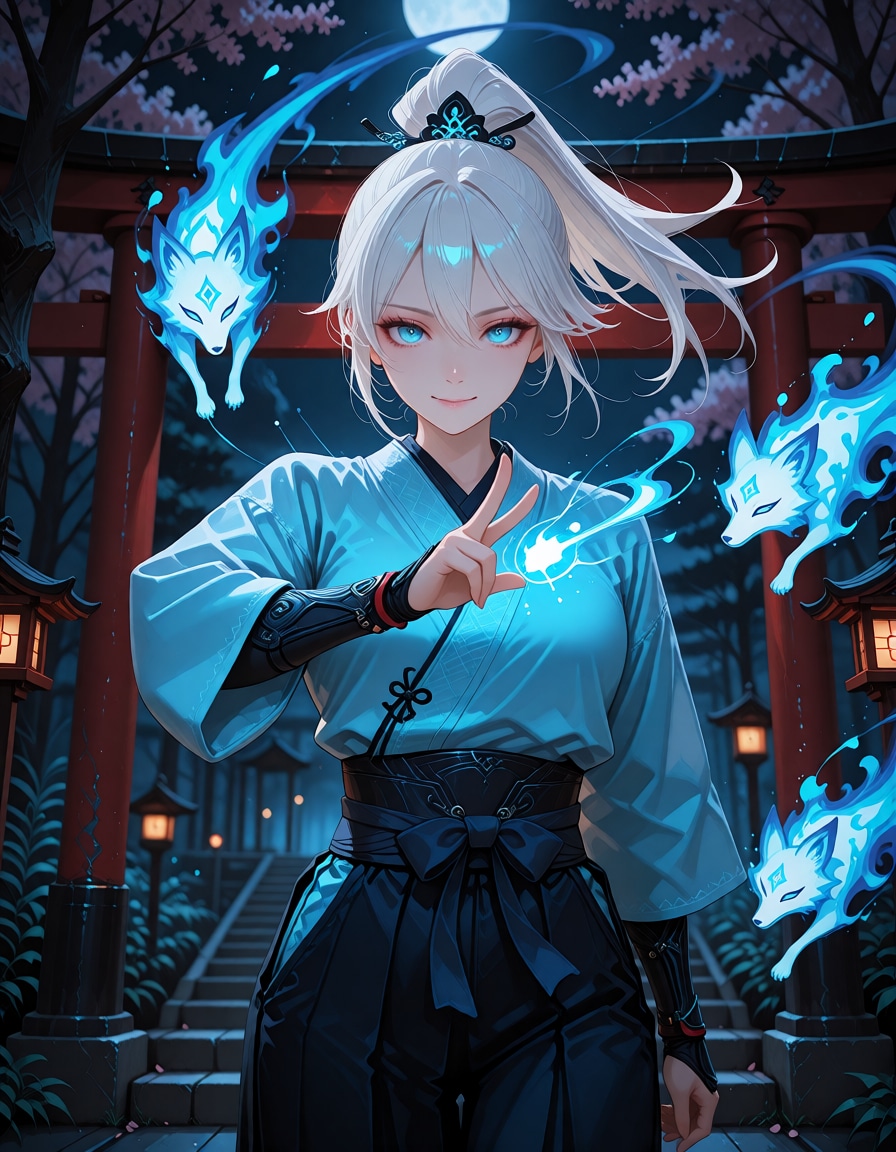 妖狐を従える最強のくノ一 | の人気AIイラスト・グラビア