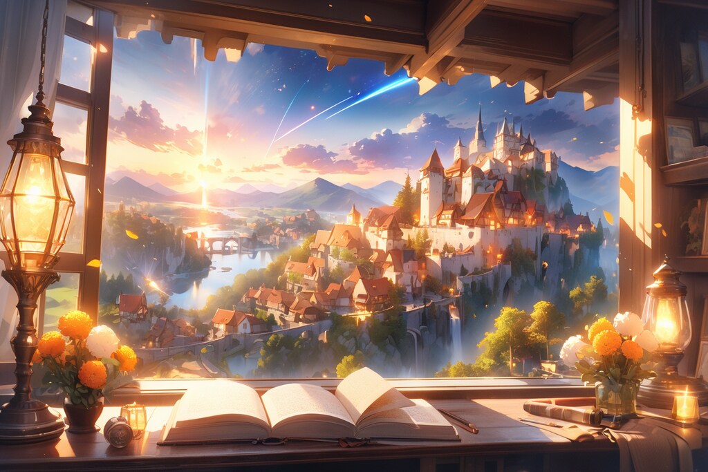 中世の風景画⭐️シューティング☆スター