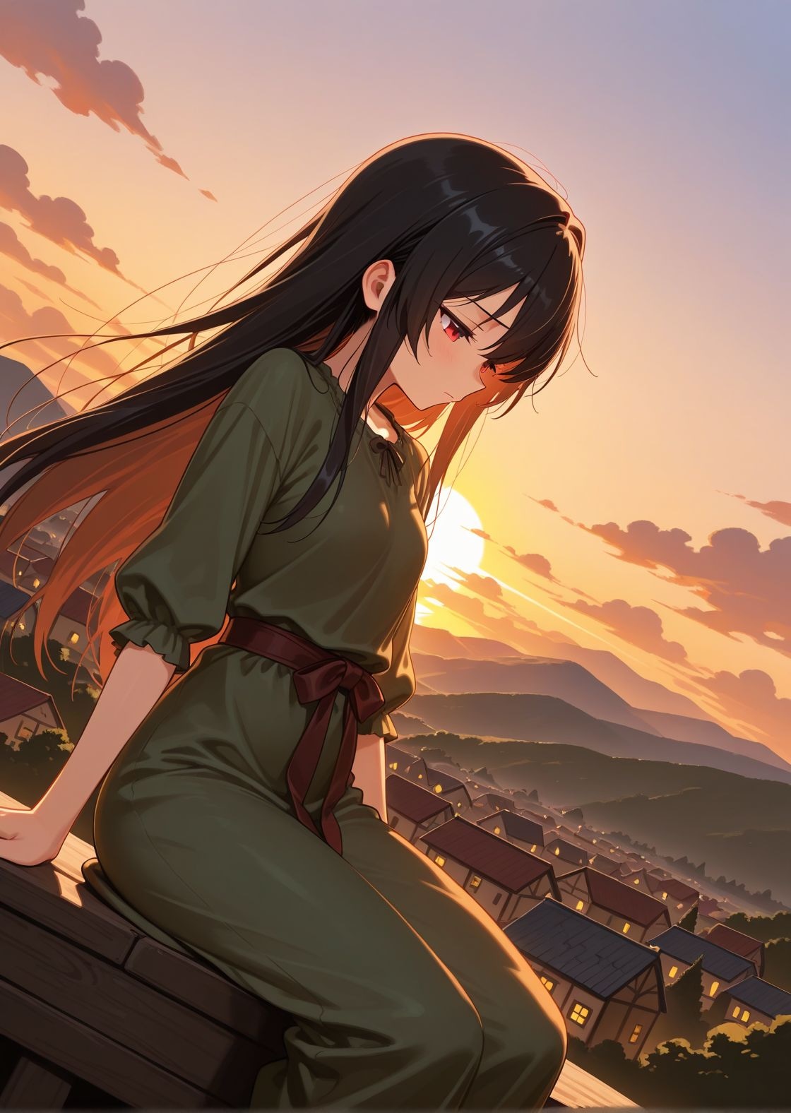 中世時代の女性イラスト（女剣士・クレア）