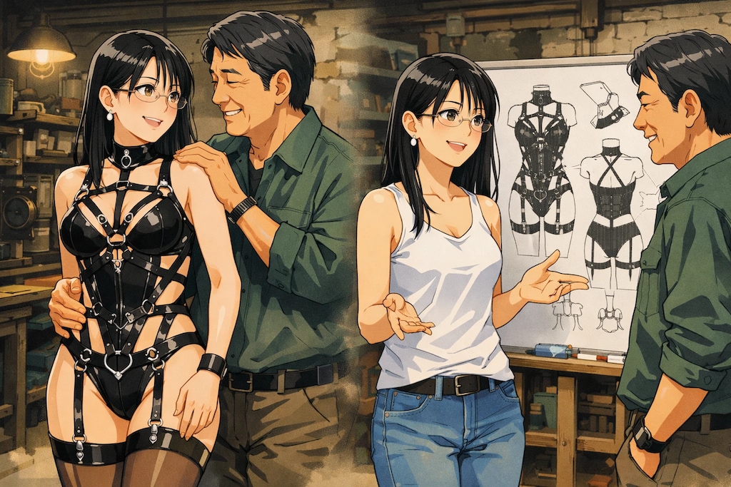 衣装デザインの工房にて（イラスト版）