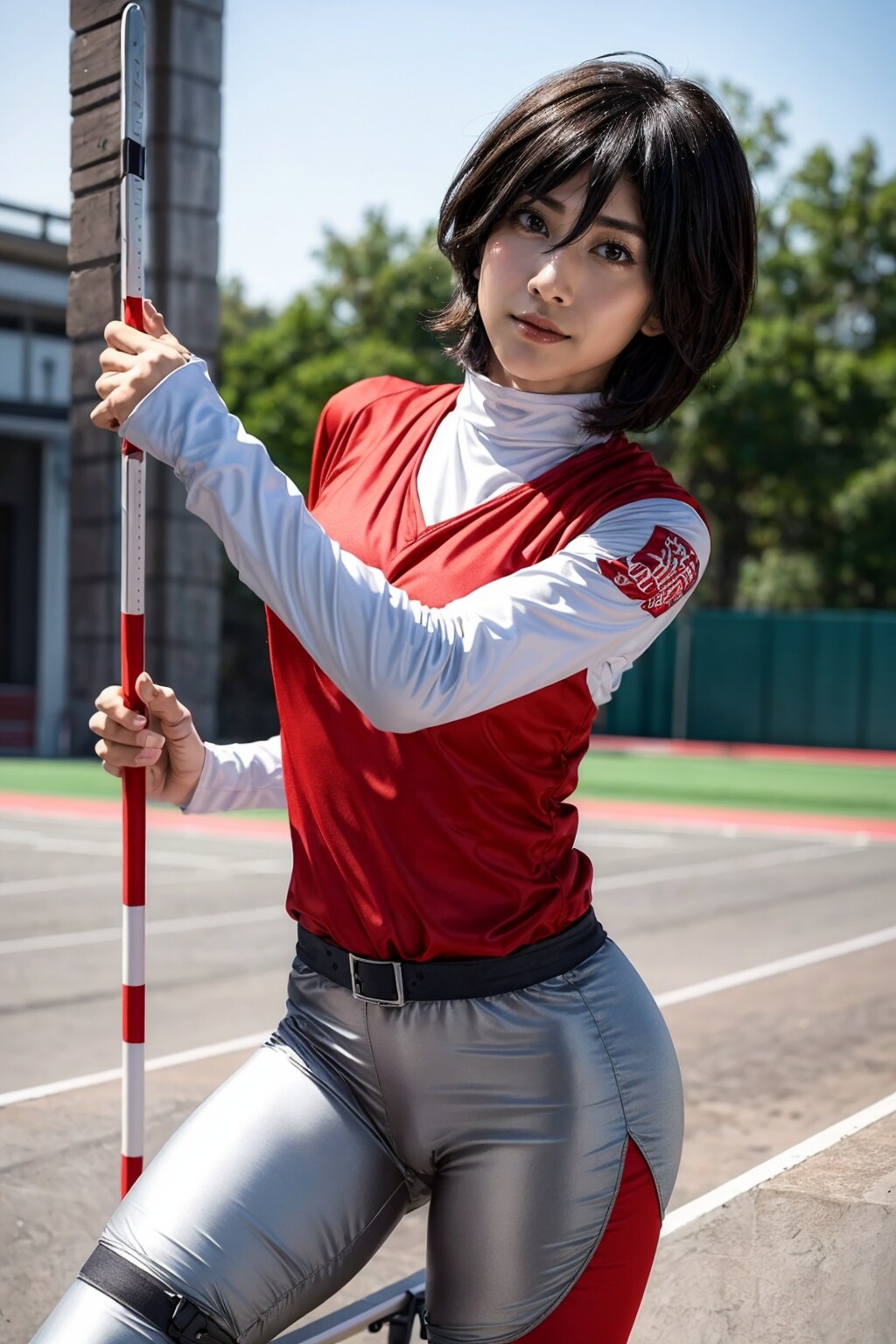 走り棒高跳び選手