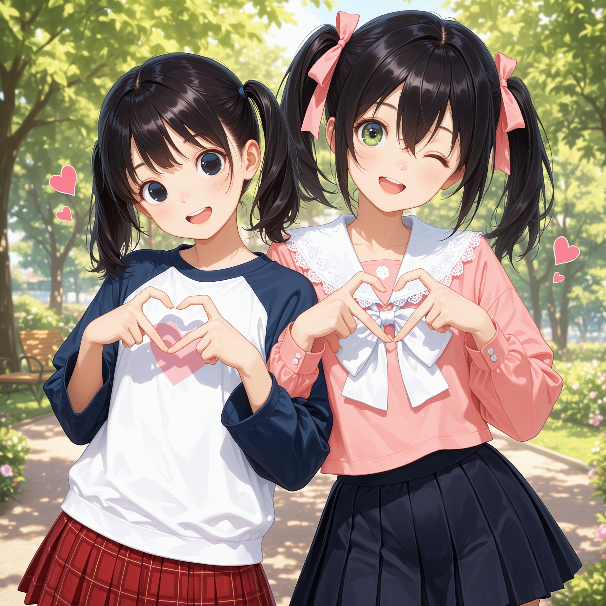 仲良しツインテール💞