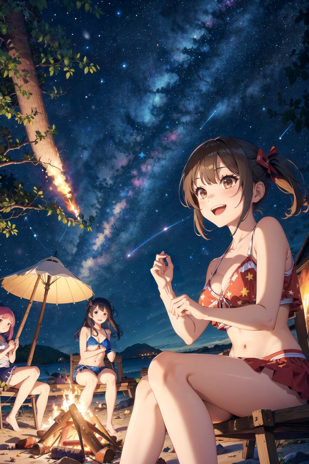 night × campfire