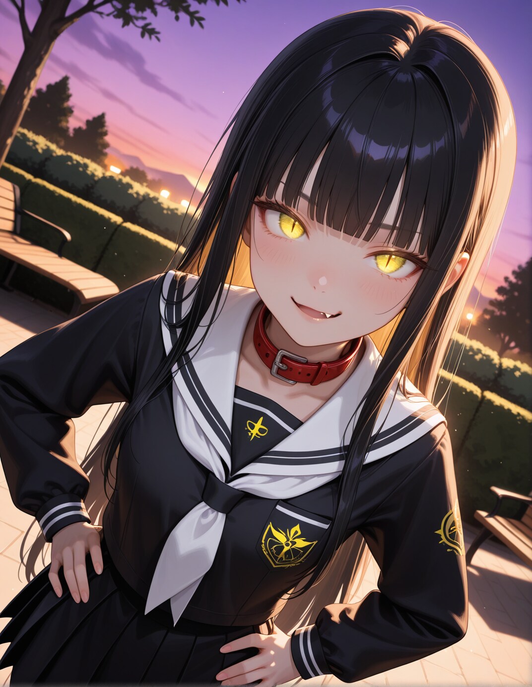 夕暮れの公園で | の人気AIイラスト・グラビア