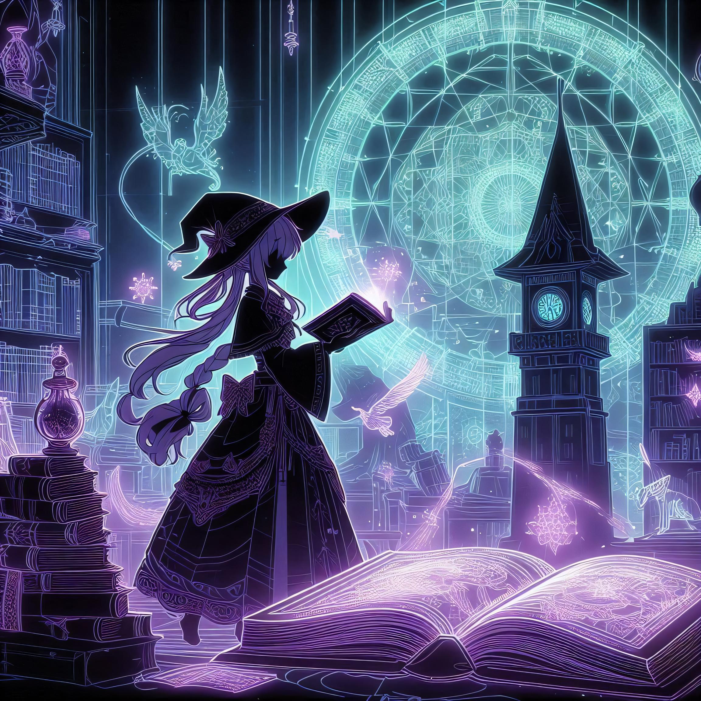 魔女と時計塔 | の人気AIイラスト・グラビア