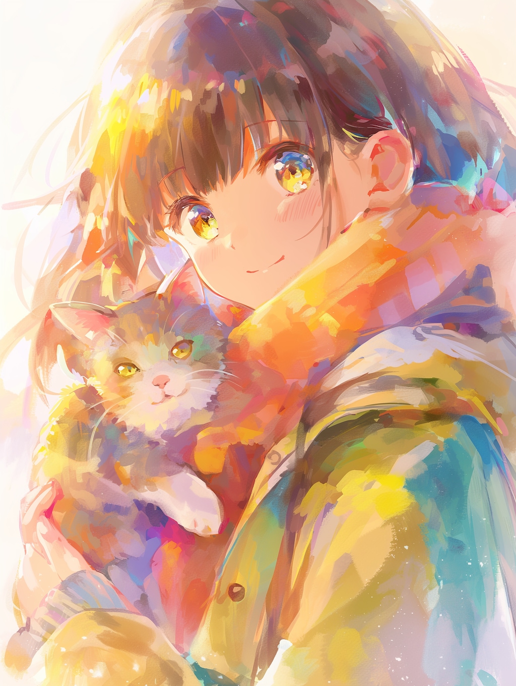 Cat and girl