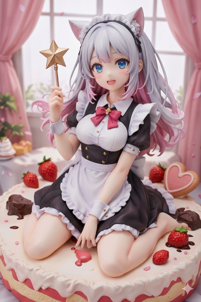 マジカルネコ耳メイド　フィギュア | の人気AIイラスト・グラビア