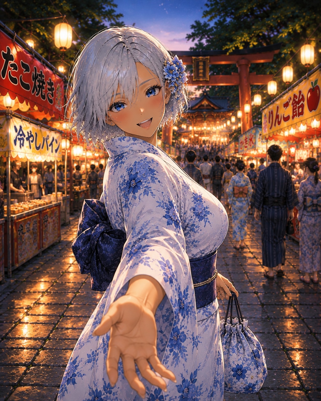 夏祭りデートしてくれる専属トレーナー（ギャル妻）