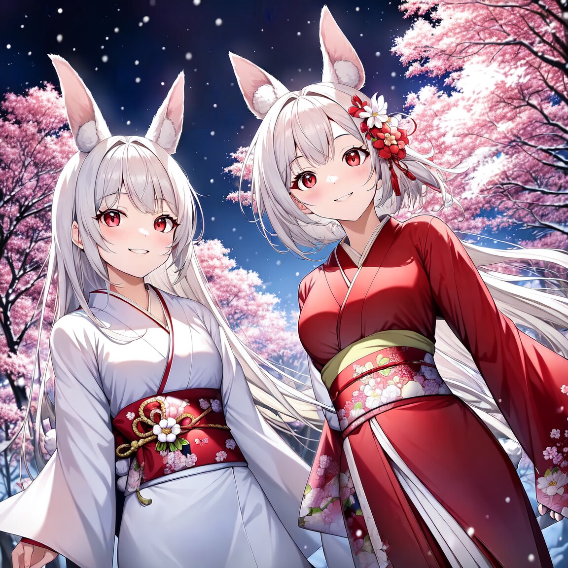 紅組も白組も頑張れ～！（非参加イラスト）
