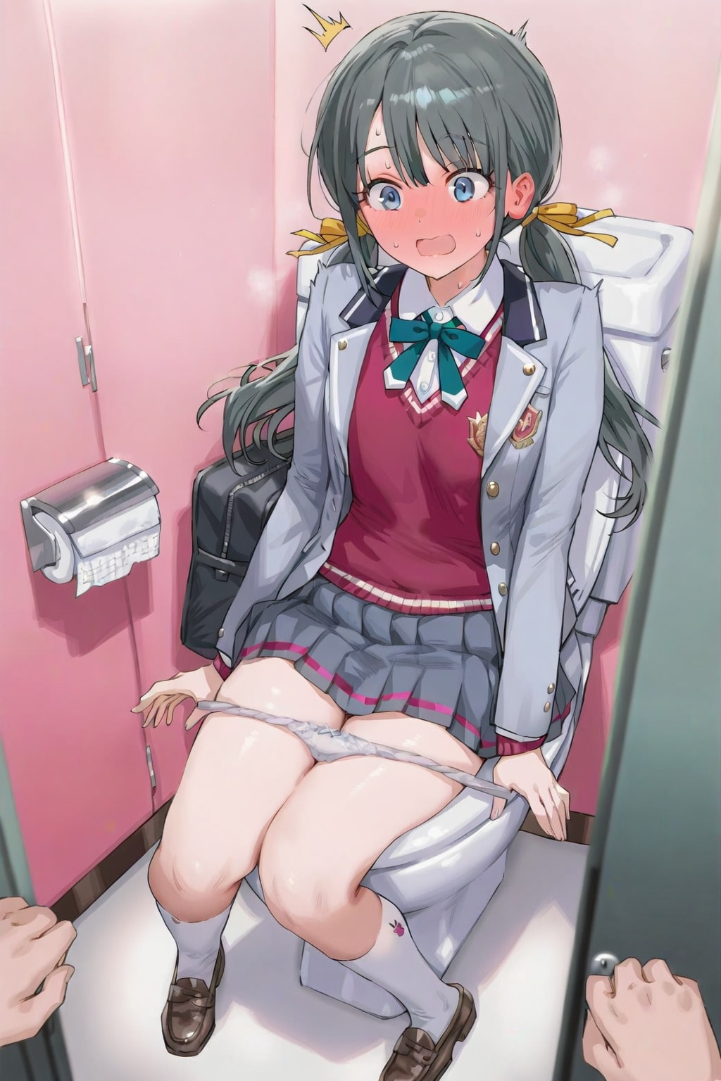 純真ちっぱい(JC)ちゃんのお花摘み……の最中に遭遇