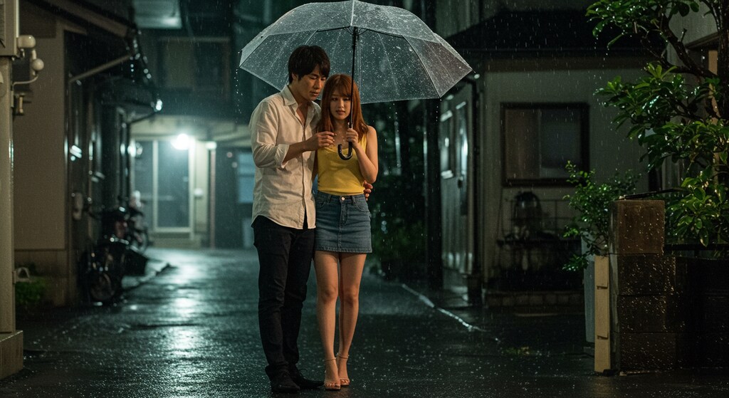 雨のデート