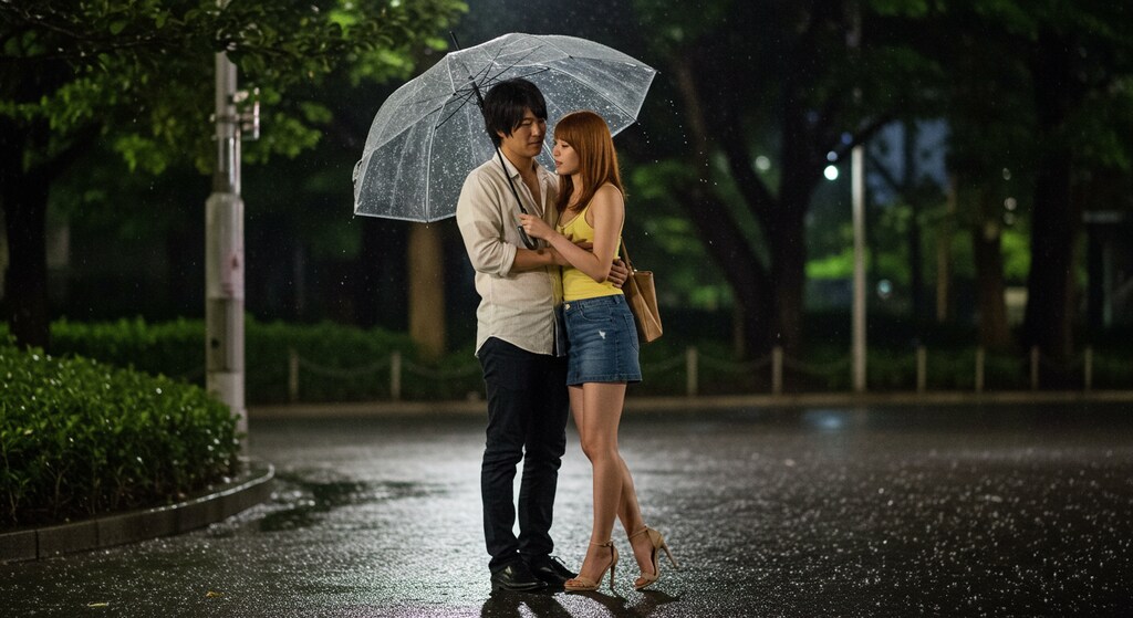 雨のデート