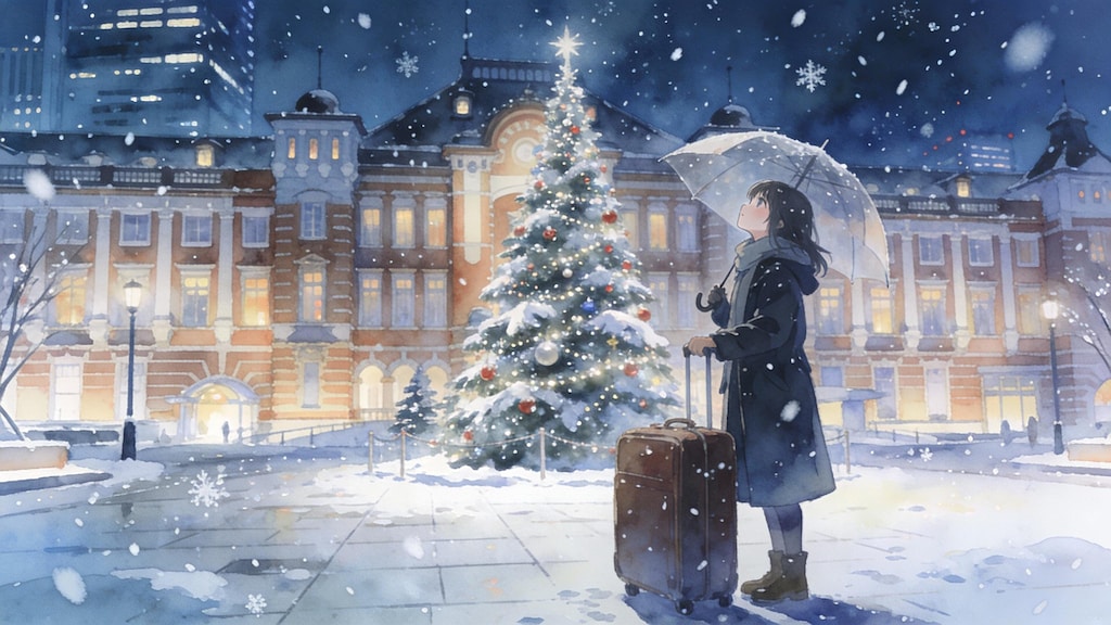 クリスマスイブの駅