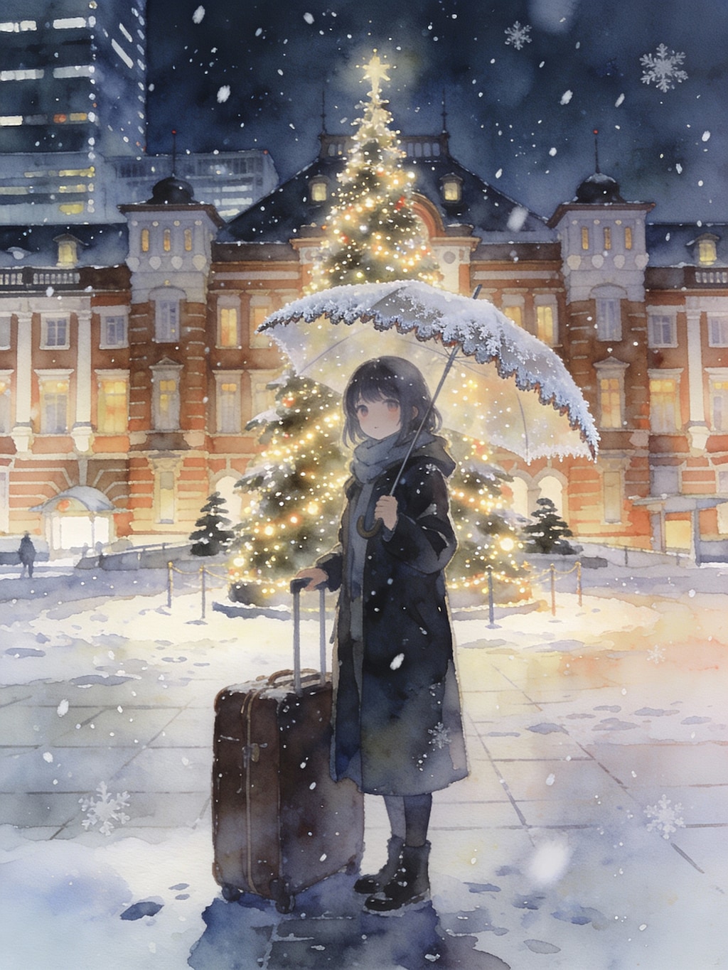 クリスマスイブの駅