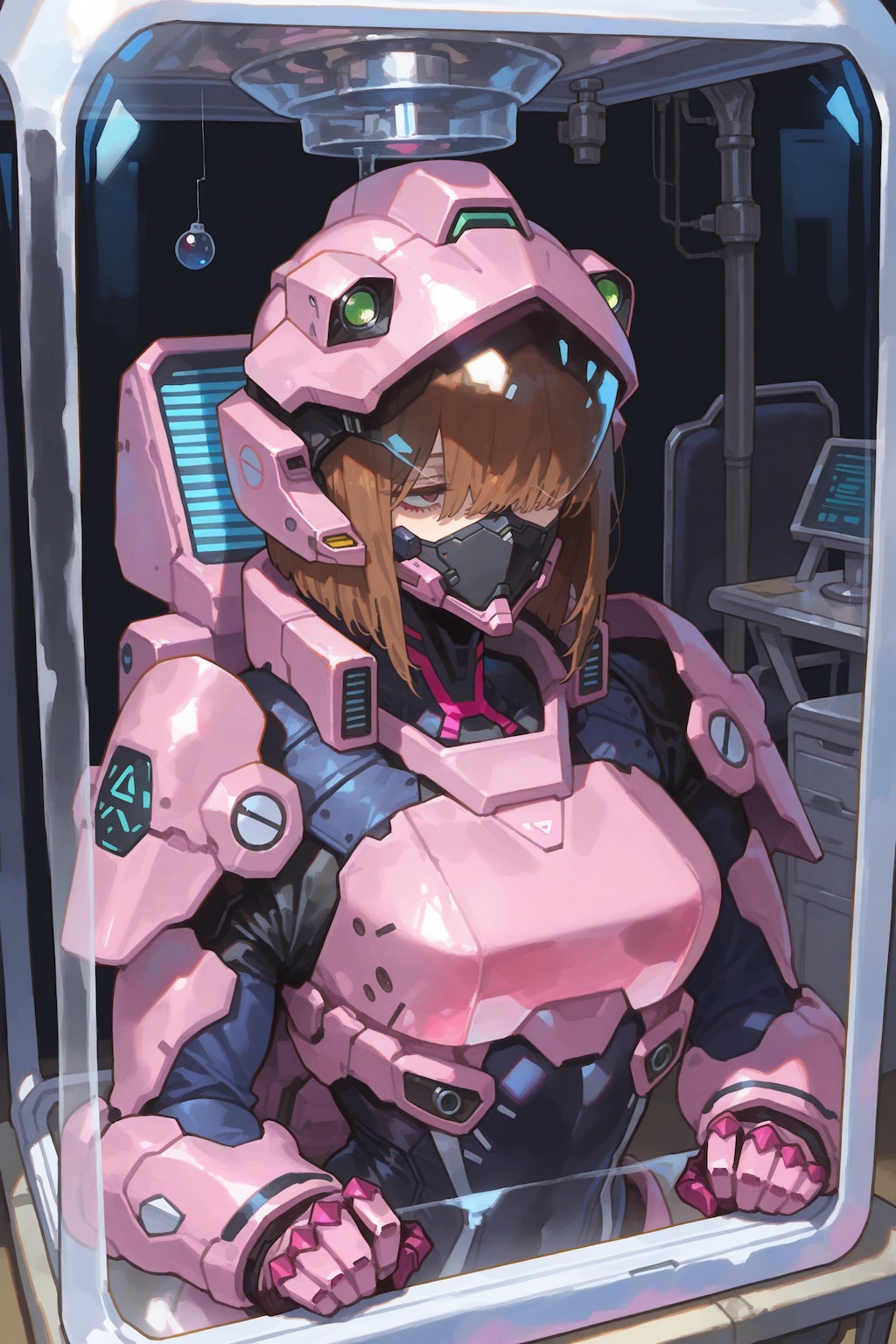 敵に操られるピンクの子
