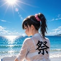 浜辺のふんどし女子 4枚目