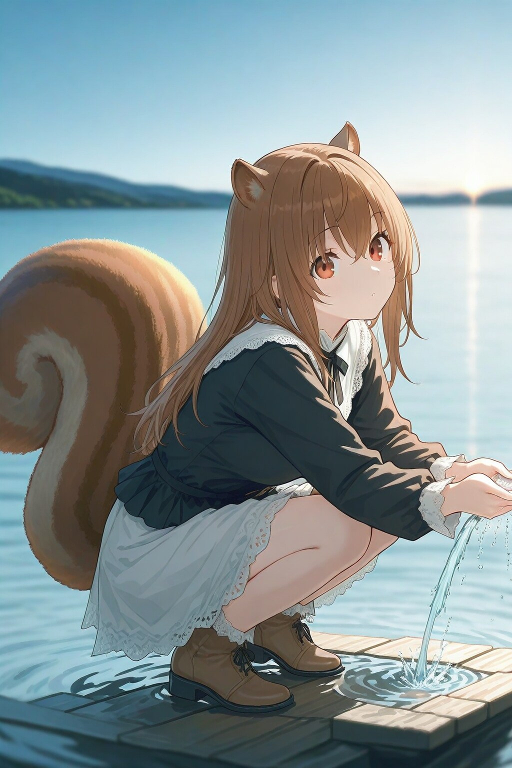 水を操るリスの女の子