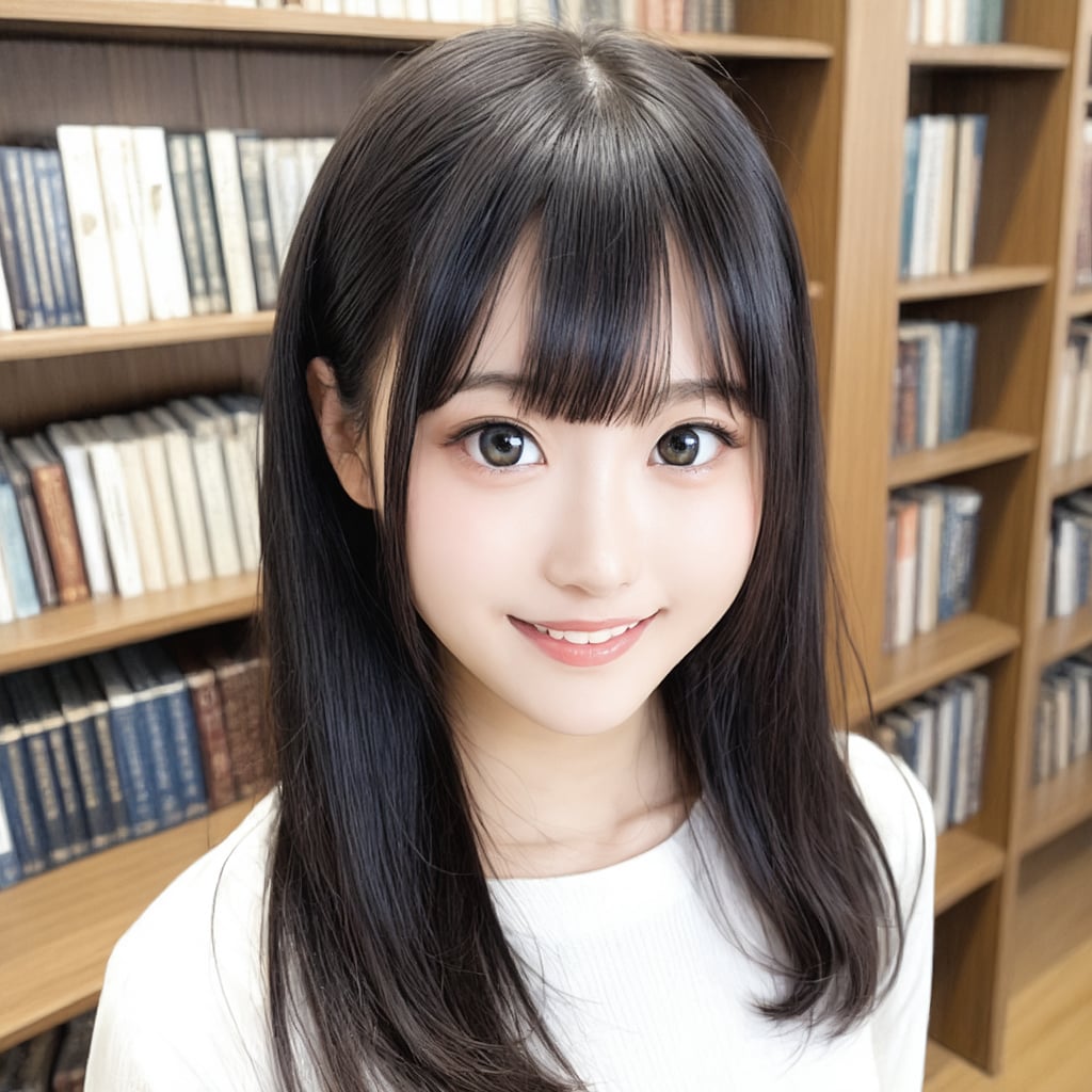 架空の図書館美女1