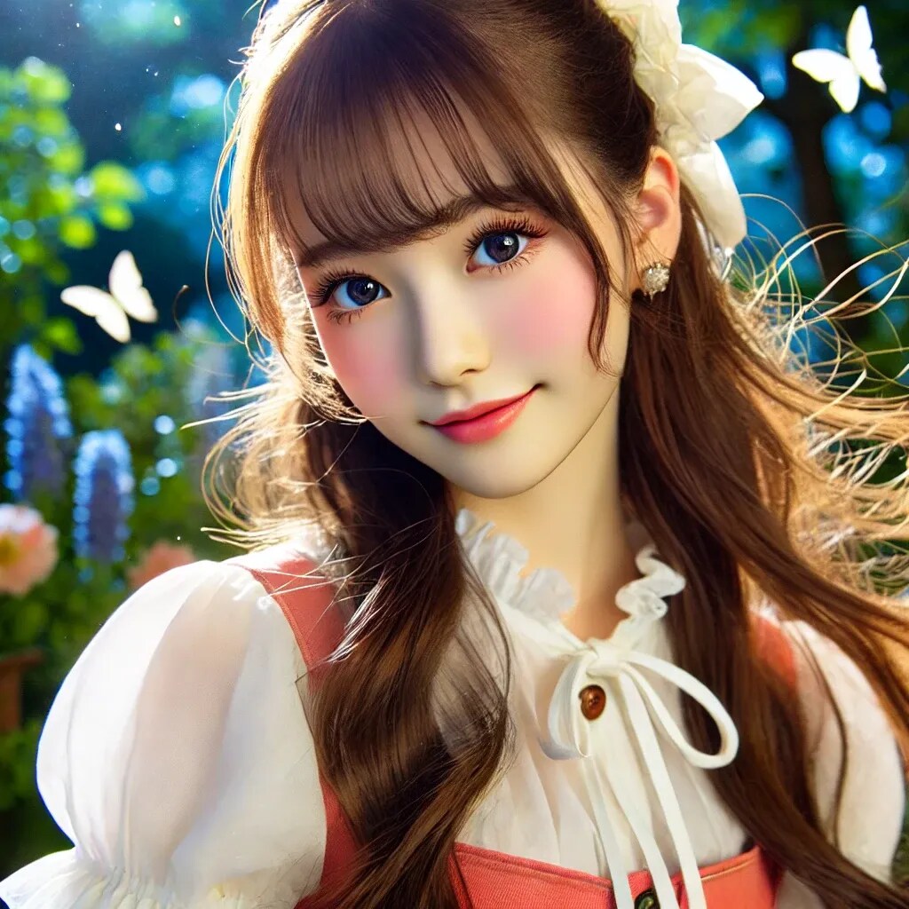 夢かわ少女と夏の庭