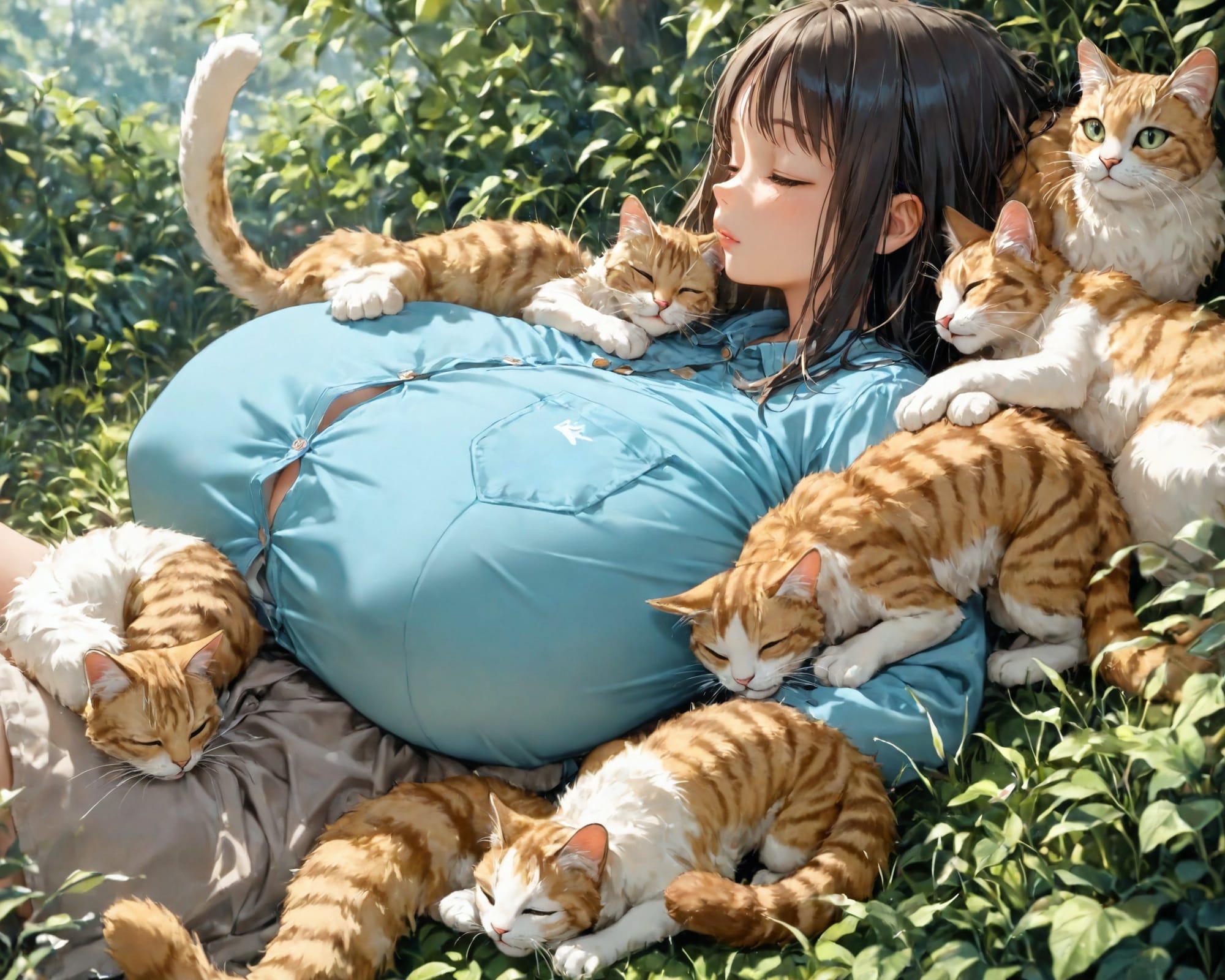 おそとで猫まみれ